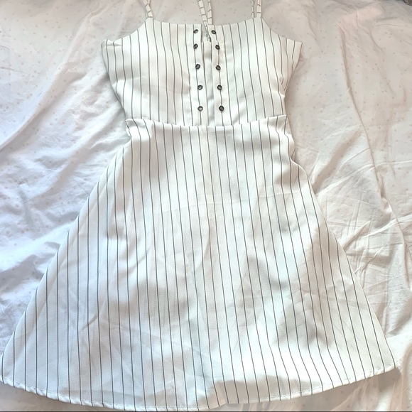 NWOT White spaghetti strap A-Line Dress YesStyle - Picture 3 of 5